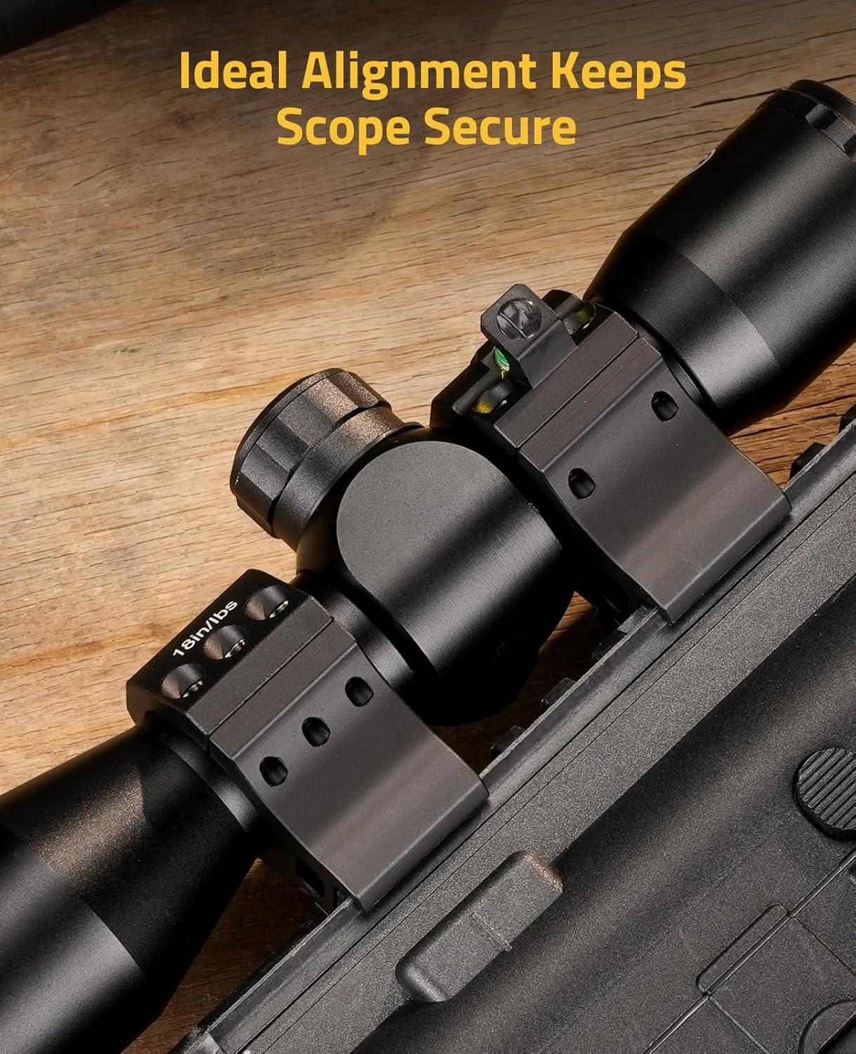 image:imageCVLIFE Scope Rings Precision Scope Mount with Level Bubble for Picatinny Rails 2 PiecesMedium