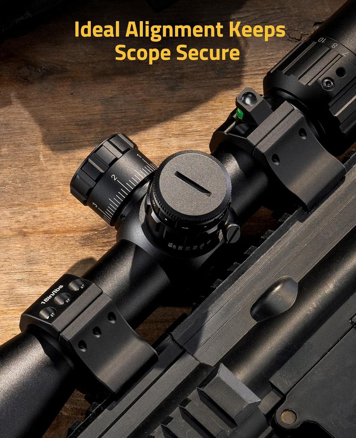 image:imageCVLIFE Scope Rings Precision Scope Mount with Level Bubble for Picatinny Rails 2 PiecesMedium