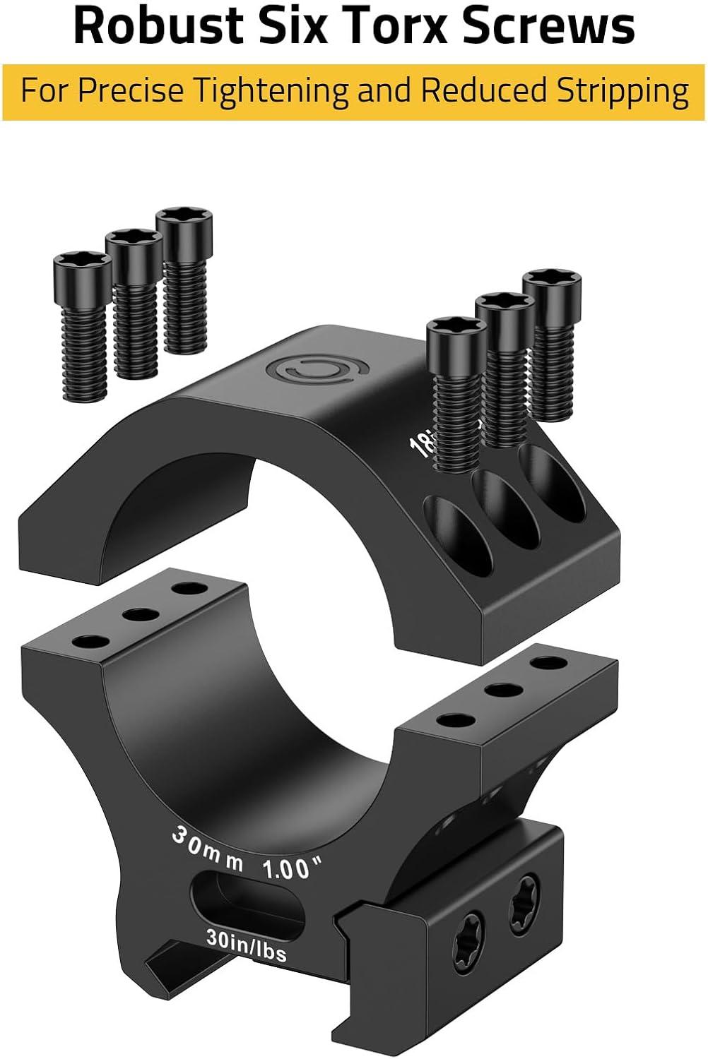 image:imageCVLIFE Scope Rings Precision Scope Mount with Level Bubble for Picatinny Rails 2 PiecesMedium