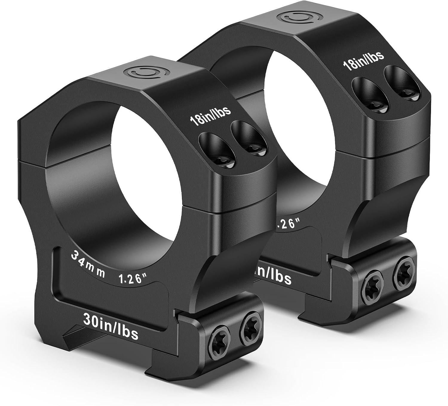 image:imageCVLIFE Scope Rings Mount 7075 Aluminum Precision Scope Rings for Picatinny Rails 2 PiecesMedium