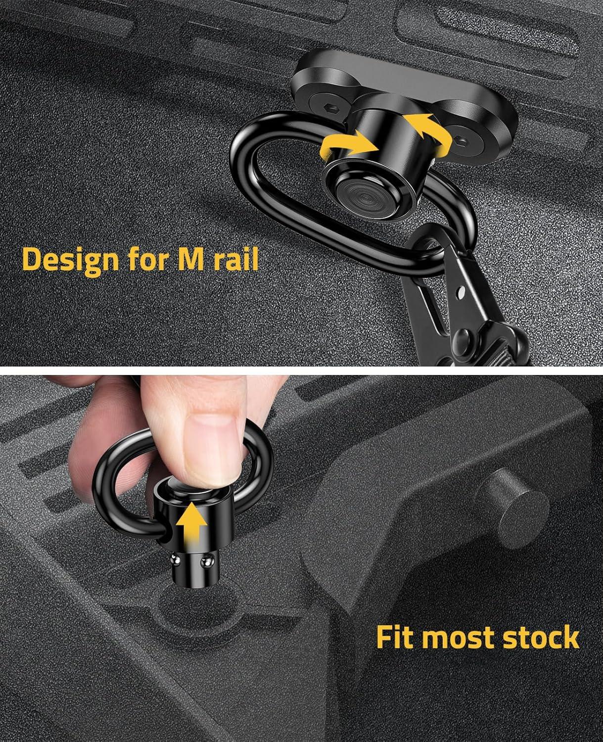 image:imageCVLIFE Sling Swivel Mount 125 Traditional Sling Mount for Two Point Sling1 Pack 360 Rotation