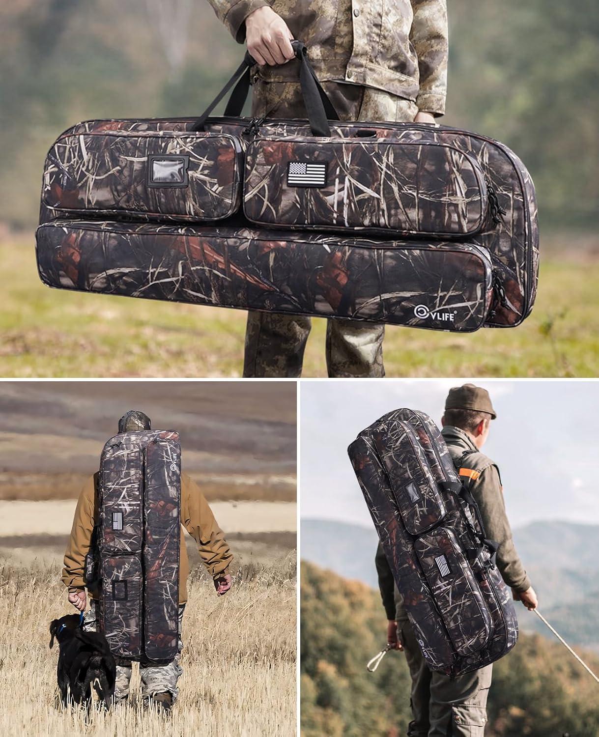 image:imageCVLIFE Soft Compound Bow Case Bow Bag Archery Case with Thick Pearl Cotton Padding with Backpack Straps amp Shoulder Strap Archery bag with Arrow Pocket for Gear Protection with CardholderCamo