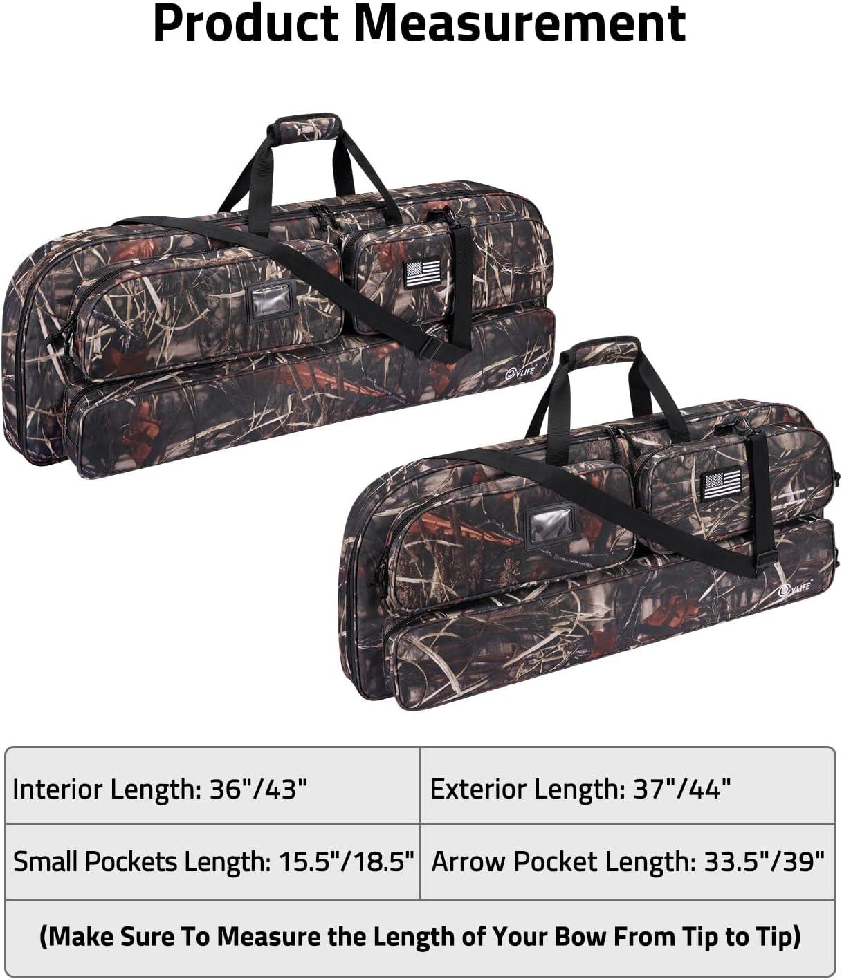 image:imageCVLIFE Soft Compound Bow Case Bow Bag Archery Case with Thick Pearl Cotton Padding with Backpack Straps amp Shoulder Strap Archery bag with Arrow Pocket for Gear Protection with CardholderCamo