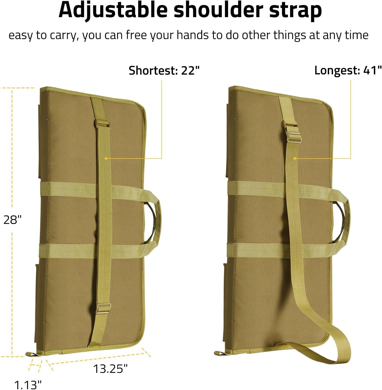 image:imageCVLIFE Soft Rifle Case 28 inch Gun Bag Pistol Case Gun Cases for Rifles and Shotguns Rifle Bag with Lockable Zipper for Outdoor Hunting ShootingKhaki