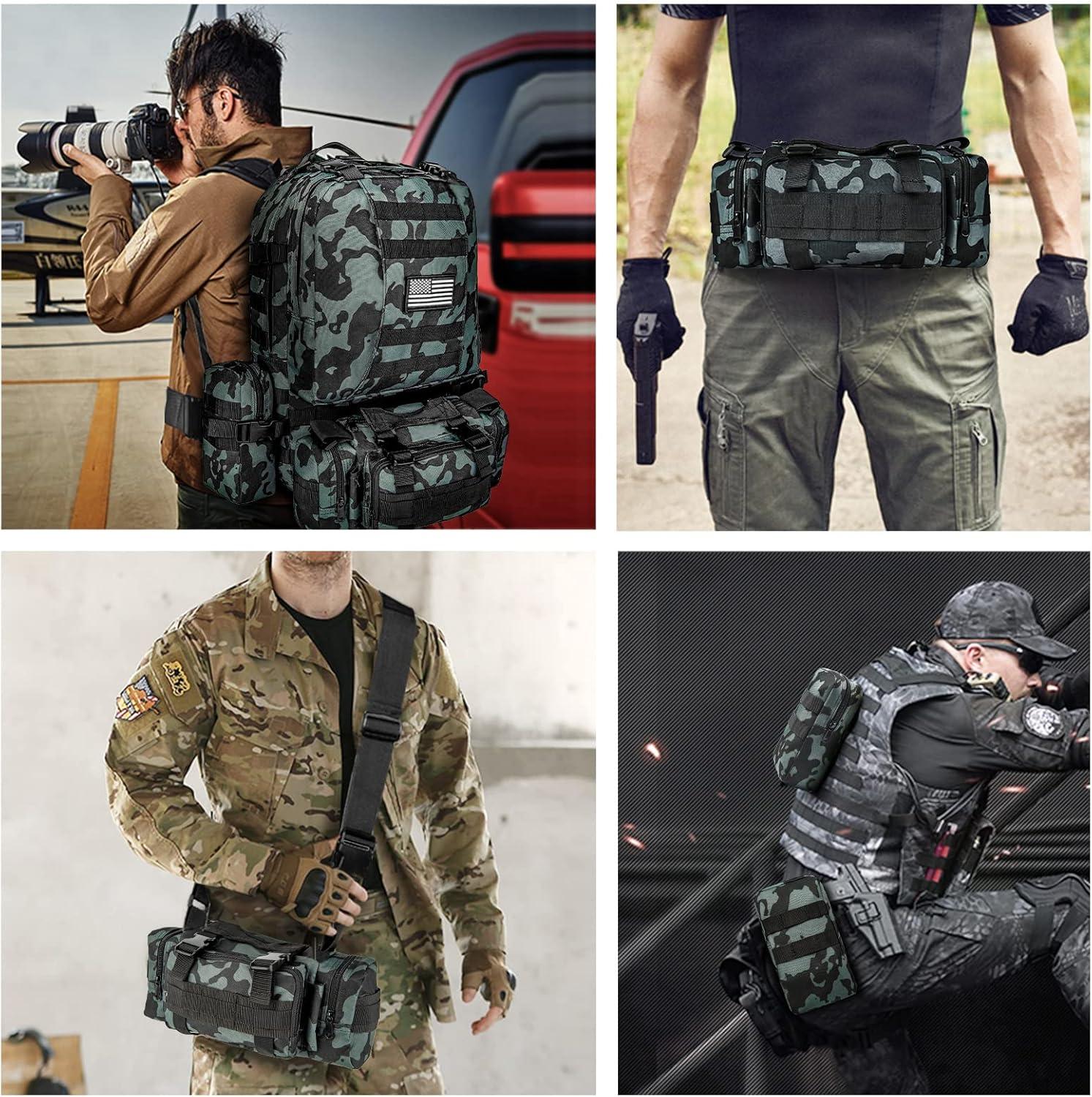 image:imageCVLIFE Tactical Backpack Military Army Rucksack 60L Large Assault Pack Detachable Molle Bag