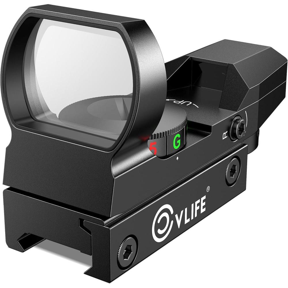 image:imageCVLIFE 1X22X33 Red Green Dot Gun Sight Scope Reflex Sight with 20mm RailBlack