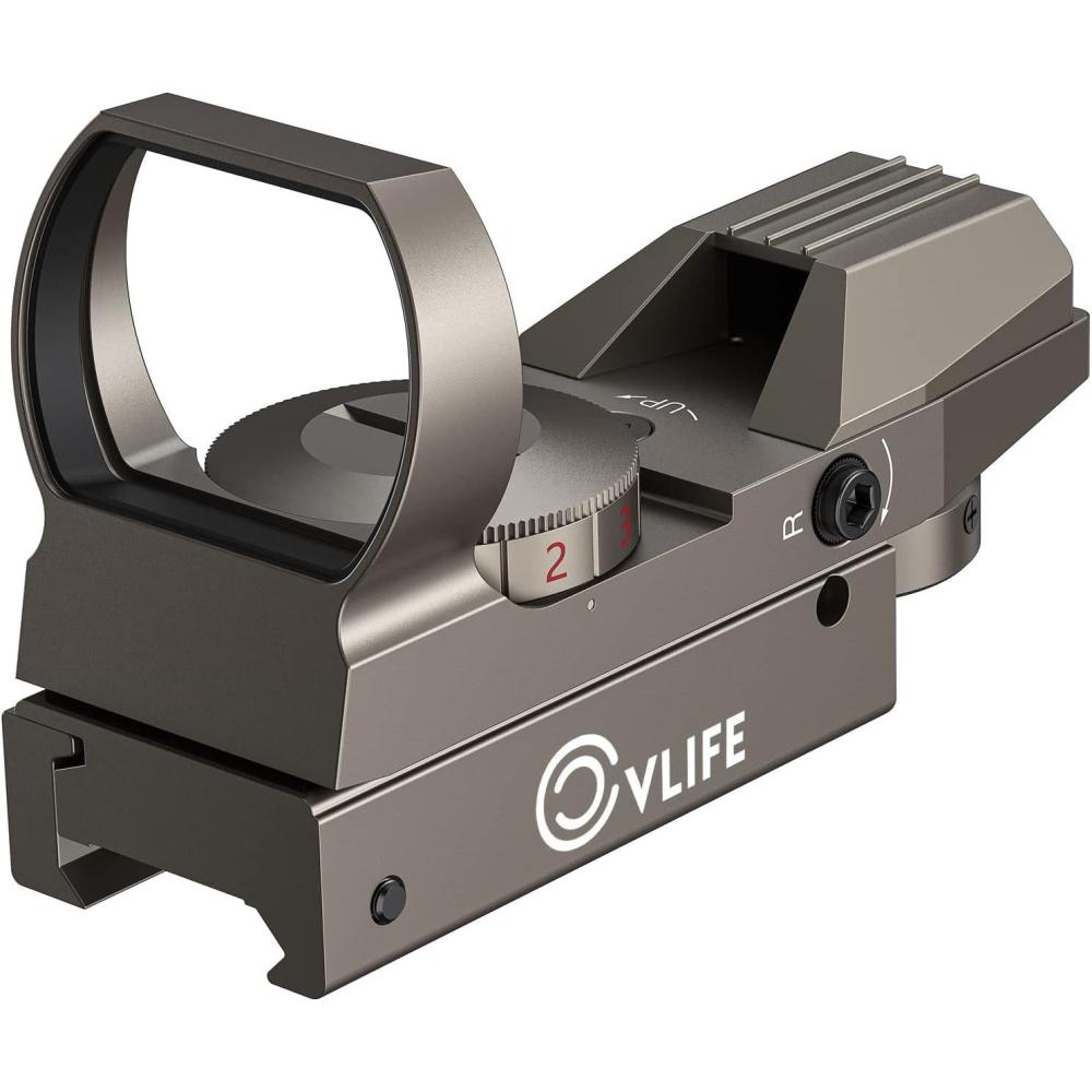 image:imageCVLIFE 1X22X33 Red Green Dot Gun Sight Scope Reflex Sight with 20mm RailGrey