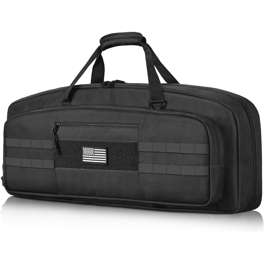 image:imageCVLIFE 30 36 Soft Rifle Case Gun Bag Ar Pistol Case Rifle Bag Gun Case Sbr Case for Double Rifle Shotgun with Lockable Zipper for Outdoor Hunting Shooting RangeBlack