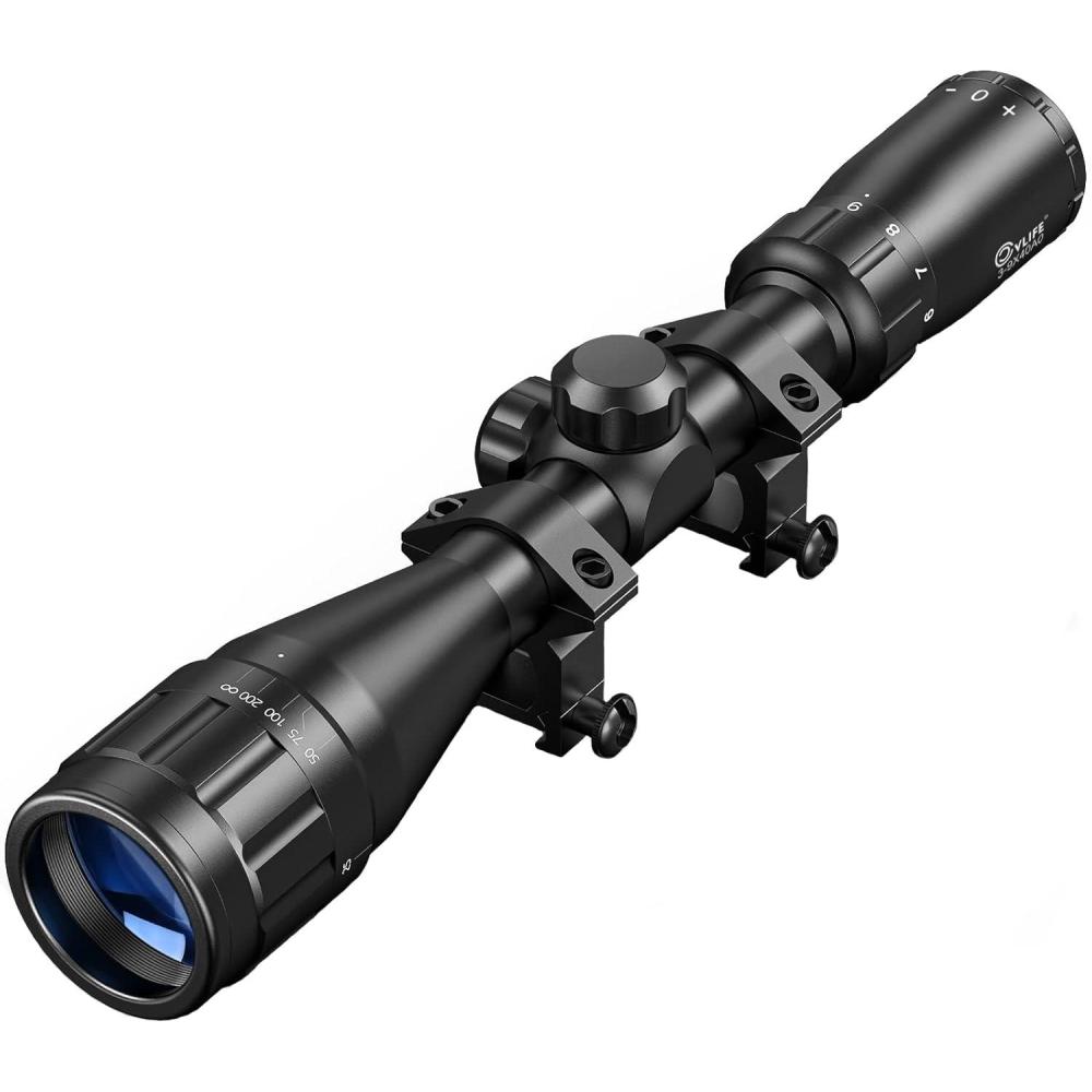 image:imageCVLIFE 39x40AO Rifle Scope Optics R4 Reticle Crosshair Scope with Mounts20mm Picatinny
