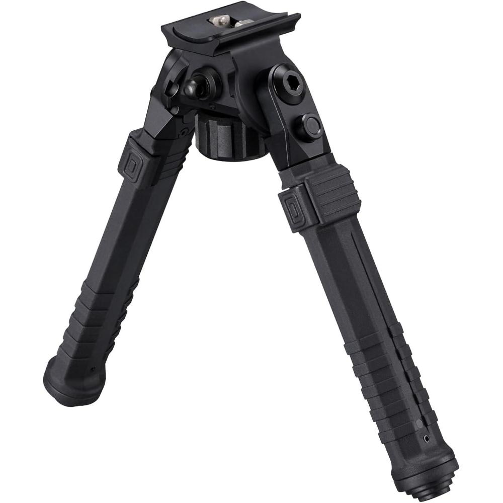 image:imageCVLIFE Bipod Mount to Sling Swivel Stud Rifle Bipod Made of Aluminum and HighStrength Polymer Adjustable Height and Angle Stable and SturdyBlack