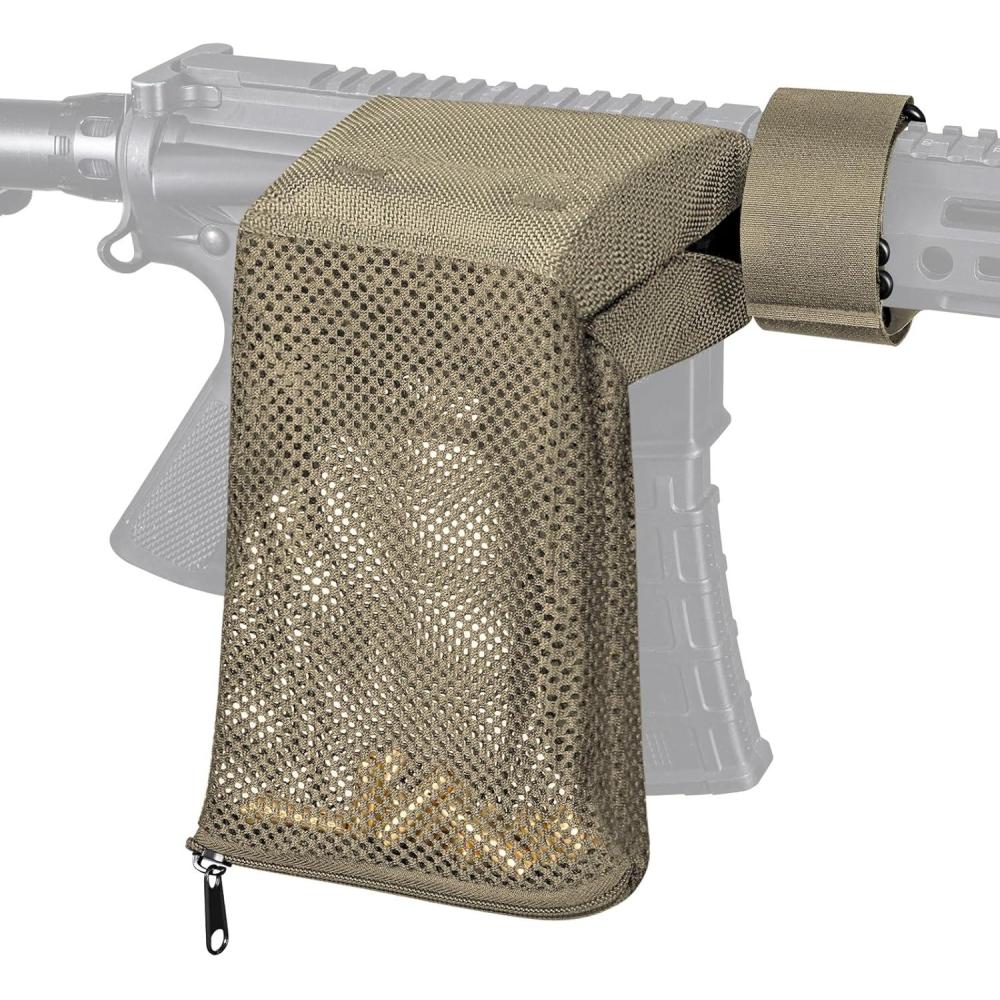 image:imageCVLIFE Brass Shell Catcher Cartridge Collector Mesh Heat Resistant Padded Mesh Brass Casing Catcher with Zippered Bottom Quick Release Brass Catchersand