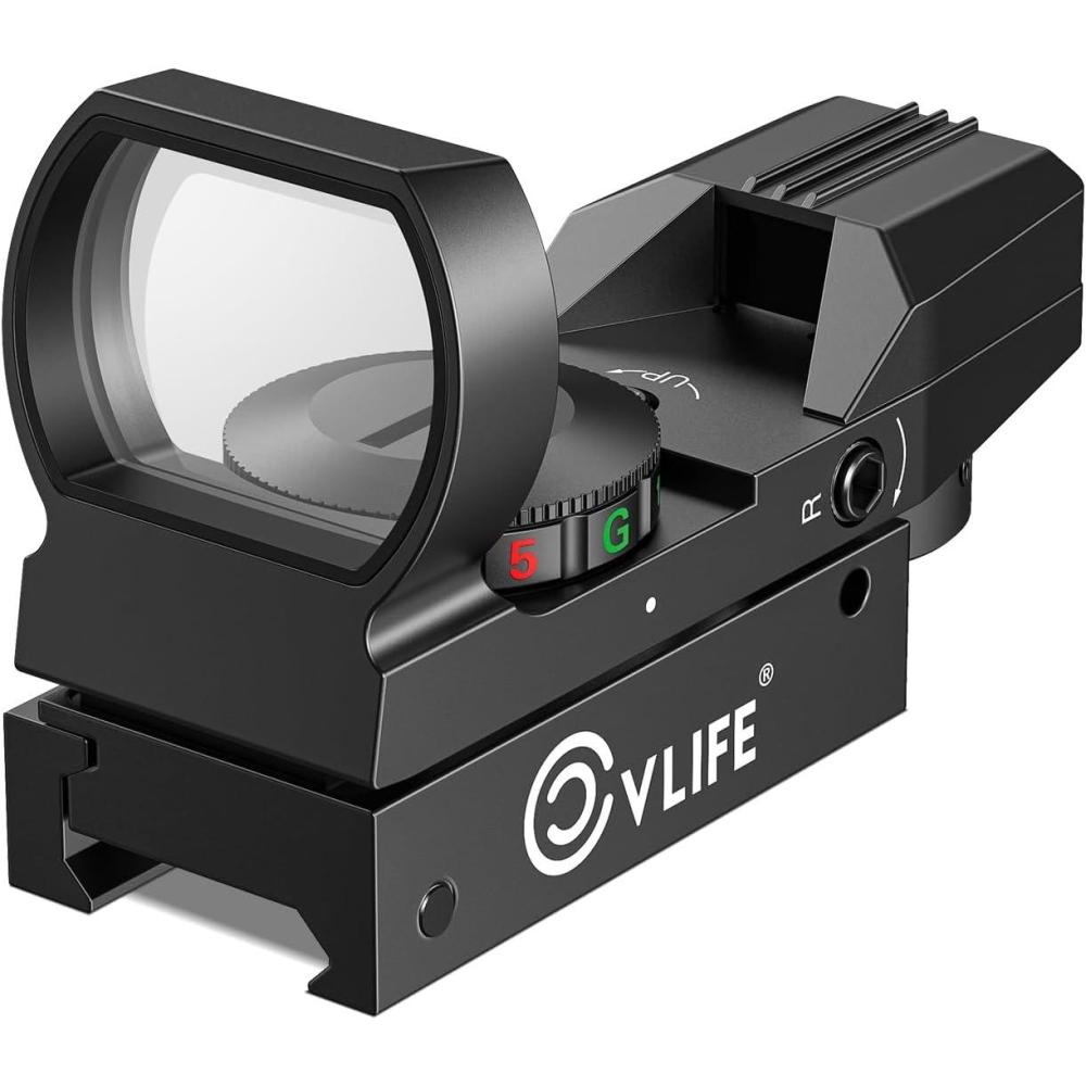 image:imageCVLIFE FoxSpook Motion Awake Multi Reticle Green amp Red Dot Sight Reflex Sight for Picatinny Absolute CoWitness Red Dot Optics Scope with 3121mm Large Window