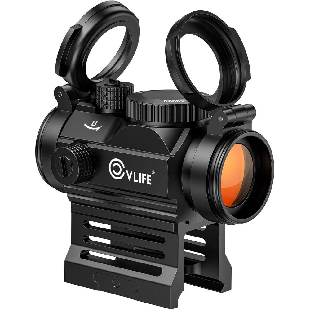 image:imageCVLIFE FoxSpook Motion Awake Red Dot Sight 2 MOA Red Dot Scope Auto On amp Off 1x20mm Red Dot Optics with Low Profile and Lower 13 CoWitness Mount Flip Lens Covers and AntiReflection Device