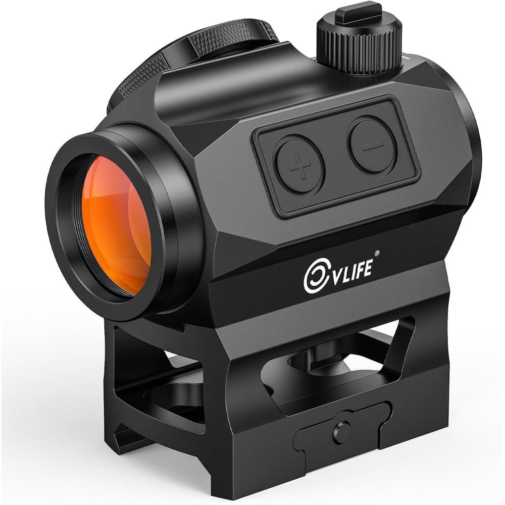 image:imageCVLIFE JackalHowl RedGreen Dot Sight with Motion Awake and Auto Off 1x20mm 2MOA Red Dot Rifle Scope with Absolute CoWitness Riser IPX7 Waterproof Shockproof Fogproof Red Dot Optics Reflex SightRed Dot