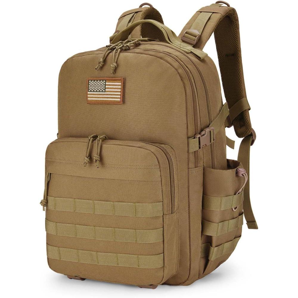 image:imageCVLIFE Military Travel Backpack for Men 40L Tactical Work Backpack Molle Rucksack Large Bookbag Army Day Pack with Bottle Holder for Women Outdoor Camping Sport Hiking Trekking Everyday Carry Tan