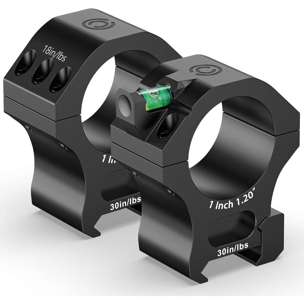image:imageCVLIFE Scope Rings Precision Scope Mount with Level Bubble for Picatinny Rails 2 PiecesHigh