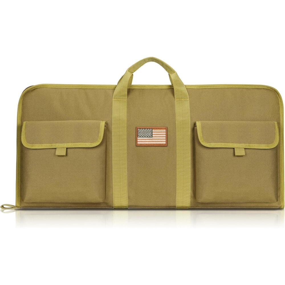 image:imageCVLIFE Soft Rifle Case 28 inch Gun Bag Pistol Case Gun Cases for Rifles and Shotguns Rifle Bag with Lockable Zipper for Outdoor Hunting ShootingKhaki