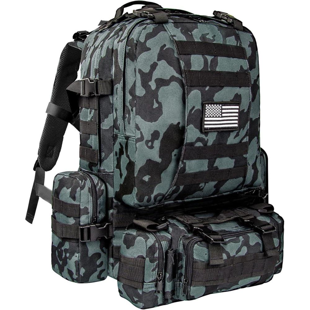 image:imageCVLIFE Tactical Backpack Military Army Rucksack 60L Large Assault Pack Detachable Molle Bag