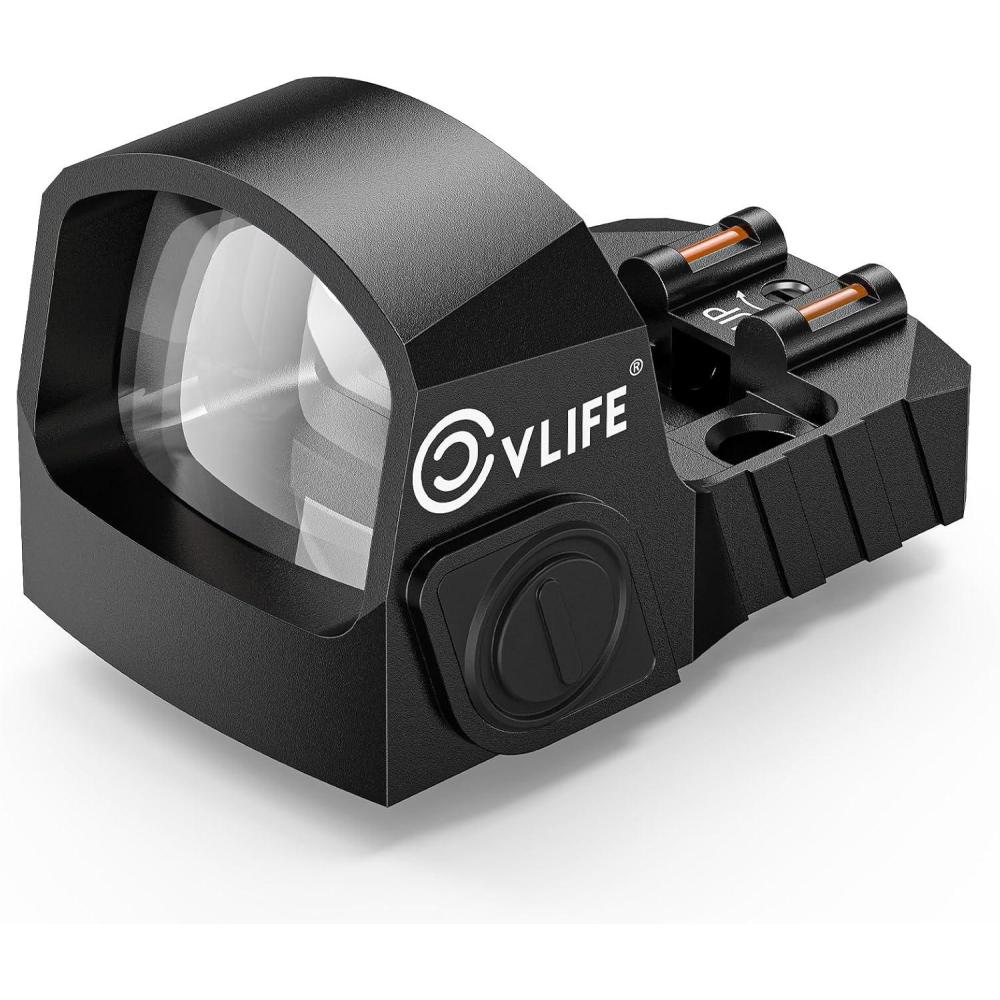 image:imageCVLIFE WolfCovert M01 Motion Awake Red Dot SightCompatible with RMSRMSC 3MOA Red Dot Open Reflex Sight Compact Shockproof IPX6 Waterproof with Adapter Plate for MOS 21mm Picatinny BaseGreen Dot