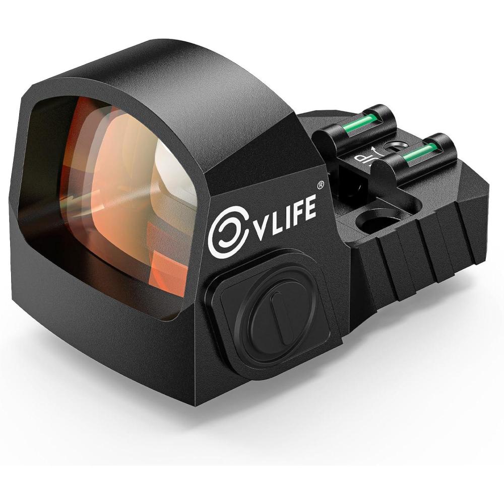 image:imageCVLIFE WolfCovert M01 Motion Awake Red Dot SightCompatible with RMSRMSC 3MOA Red Dot Open Reflex Sight Compact Shockproof IPX6 Waterproof with Adapter Plate for MOS 21mm Picatinny BaseRed Dot