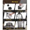 CVLIFE 1 Gallon Water Bottle with Handle, Large Gallon Water Jug with Strap, Big Sports Bottle for Gym, Reusable Black Water Container, 128 oz, Leak Proof, BPA Free