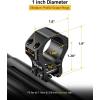 CVLIFE 1 inch Dovetail Scope Rings Mount for 3/8 inch or 11mm Dovetail Rails – 1″ Rifle Scope Mount with See Through Base – 2 Pieces(Medium)