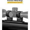 CVLIFE 1 inch Dovetail Scope Rings Mount for 3/8 inch or 11mm Dovetail Rails – 1″ Rifle Scope Mount with See Through Base – 2 Pieces(Medium)