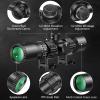 CVLIFE 1.5-5×32 Crossbow Scope, 20-100 Yards Etched Glass Ballistic Reticle, Red Green Illuminated Crossbow Scope for Hunting with 20mm Scope Rings(Black)