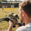 CVLIFE 1.5-5×32 Crossbow Scope, 20-100 Yards Etched Glass Ballistic Reticle, Red Green Illuminated Crossbow Scope for Hunting with 20mm Scope Rings(Flat Dark Earth)