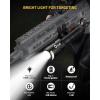 CVLIFE 1680 Lumens Laser Light Combo for Picatinny Rail Mount, USB Rechargeable Rifle Flashlight with Aiming Green Beam, Tactical Light for Long Gun, Pressure Remote Switch Included(Compatible with Mlok Rail)