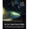 CVLIFE 1680 Lumens Rifle Light Laser Combo Compatible with M-Rail, USB Rechargeable Rifle Flashlight with Aiming Green Beam, Pressure Remote Switch Included(Compatible with Mlok Rail)