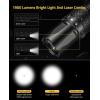 CVLIFE 1900 Lumens Laser Light Combo for Rifle Compatible with M-Rail, Rechargeable Rifle Light with Remote Pressure Switch, Rifle Flashlight with Strobe Mode for Home Defence, Hunting