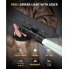 CVLIFE 1900 Lumens Rifle Laser Light Combo with Pressure Switch for Picatinny Rail, Ar Light Laser Combo with Strobe Mode, Rechargeable Rifle Flashlight High Lumen Rifle Light(Light with Green Beam)