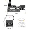 CVLIFE 1X22X33 Red Green Dot Gun Sight Scope Reflex Sight with 20mm Rail(Black)