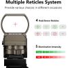 CVLIFE 1X22X33 Red Green Dot Gun Sight Scope Reflex Sight with 20mm Rail(Grey)