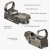 CVLIFE 1X22X33 Red Green Dot Gun Sight Scope Reflex Sight with 20mm Rail(Grey)