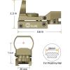 CVLIFE 1X22X33 Red Green Dot Gun Sight Scope Reflex Sight with 20mm Rail(Sand)