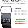 CVLIFE 1X22X33 Red Green Dot Gun Sight Scope Reflex Sight with 20mm Rail(Silver)