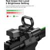 CVLIFE 1X22X33 Reflex Sight Red Dot Sight Red Green 4 Reticle Optics with Green Laser and Pressure Pad Switch for 20mm Rail