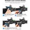 CVLIFE 1X22X33 Reflex Sight Red Dot Sight Red Green 4 Reticle Optics with Green Laser and Pressure Pad Switch for 20mm Rail