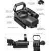 CVLIFE 1X22X33 Reflex Sight Red Dot Sight Red Green 4 Reticle Optics with Green Laser and Pressure Pad Switch for 20mm Rail