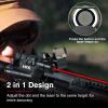 CVLIFE 1X22X33 Reflex Sight Red Dot Sight Red Green 4 Reticle Optics with Laser and Pressure Pad Switch for 20mm Rail