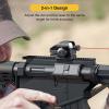 CVLIFE 1x22x33 Reflex Sight Red and Green 4 Reticle Dot Sight with 2mW Red Sight Laser