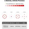 CVLIFE 25mm Large Lens Solar Red Dot Sight, Multi-Reticle Motion Awake Quick-Release Scope, 2 MOA Dot and 70 MOA Circle with Flip Up Covers Optics for Picatinny, IPX7 Waterproof Fogproof(Gray)