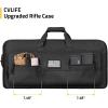 CVLIFE 28 Inch Soft Rifle Case, Upgraded Double Rifle Bag, Lightweight Shotguns Case for Gun Transportation and Storing, Extra Pockets for Gun Accessories, Hunting Shooting(Black)