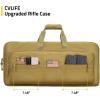 CVLIFE 28 Inch Soft Rifle Case, Upgraded Double Rifle Bag, Lightweight Shotguns Case for Gun Transportation and Storing, Extra Pockets for Gun Accessories, Hunting Shooting(Flat Dark Earth)