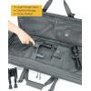 CVLIFE 36″ 42″ 46″ Soft Rifle Case Double Long Gun Bag,with Lockable Zipper and Backpack Strap,Rifle Backpack Rifle Bag Gun Case for Outdoor Hunting Shooting Range(Gray)