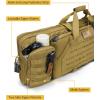 CVLIFE 36″ 42″ 46″ Soft Rifle Case Double Long Gun Bag,with Lockable Zipper and Backpack Strap,Rifle Backpack Rifle Bag Gun Case for Outdoor Hunting Shooting Range(Flat Dark Earth)