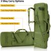 CVLIFE 36″ 42″ 46” Soft Rifle Case Triple Layered Double Rifle Bag, Oversized Long Gun Bag with Lockable Zipper and Backpack Strap, Rifle Backpack Gun Case for Outdoor Hunting Shooting Range(Green)