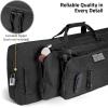 CVLIFE 36″ 42″ 46” Soft Rifle Case Triple Layered Double Rifle Bag, Oversized Long Gun Bag with Lockable Zipper and Backpack Strap, Rifle Backpack Gun Case for Outdoor Hunting Shooting Range(Black)